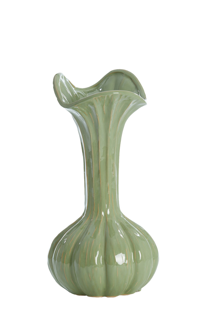 Light & Living - Vaas METHONI - Ø23x44cm - Groen