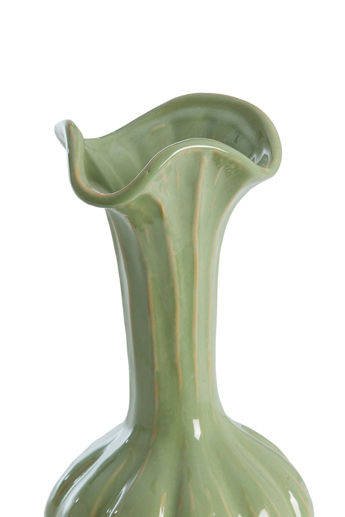 Light & Living - Vaas METHONI - Ø23x44cm - Groen