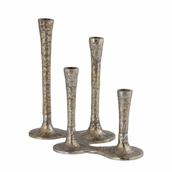 PTMD Lynette Gold Casted Alu Candleholder Rounds Base