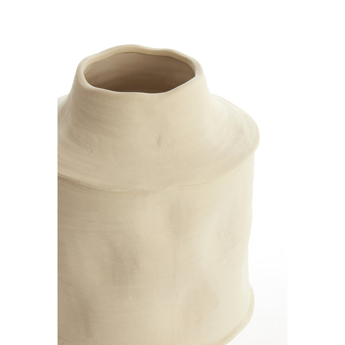 Light&living Vaas deco Ø25x38 cm CORSICO keramiek mat crème
