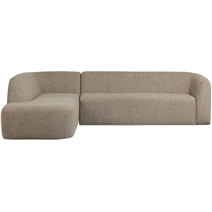 WOOOD Sloping Hoekbank Links - Chenille - Naturel Melange