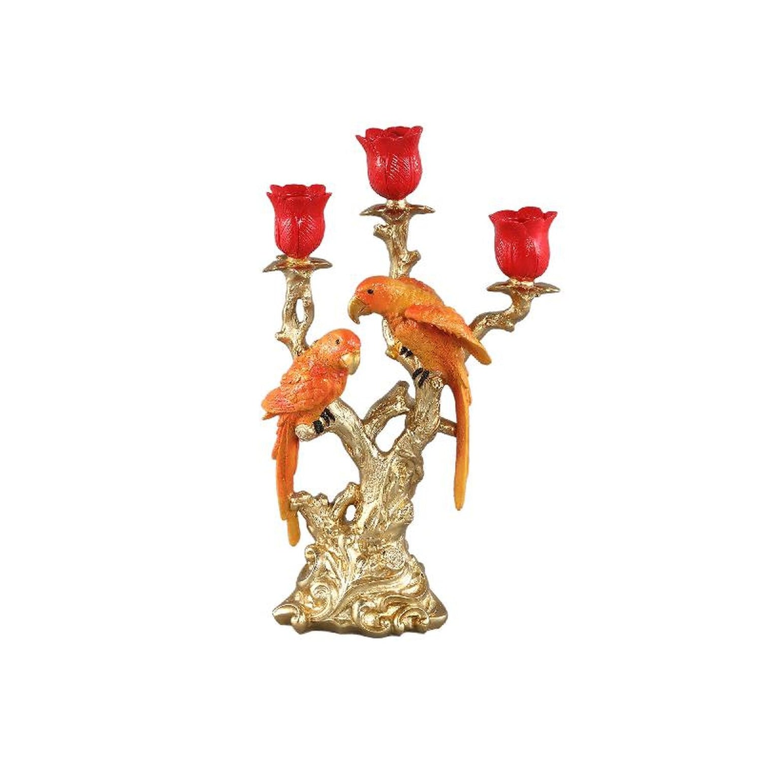 PTMD Kandelaar Marioe - 22x12x37 cm - Parrafin - Oranje