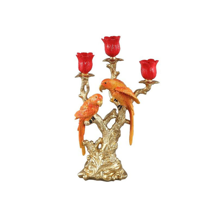 PTMD Kandelaar Marioe - 22x12x37 cm - Parrafin - Oranje