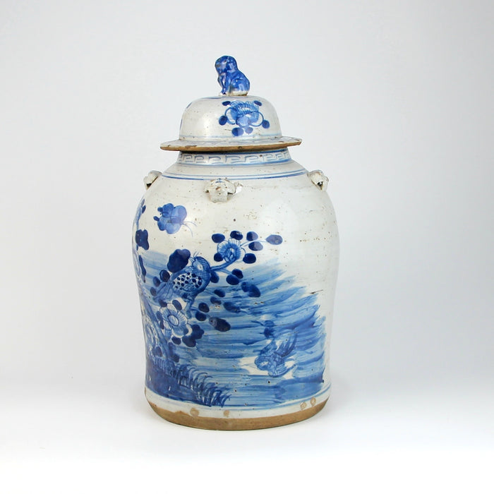 Fine Asianliving Chinese Gemberpot Blauw Wit