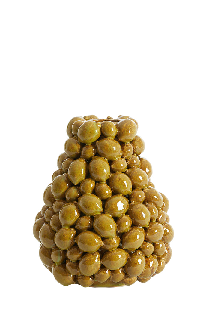 Light & Living - Vaas CITRUS - Ø23x27cm - Bruin