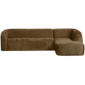 WOOOD Sloping Hoekbank Rechts - Velvet - Brass