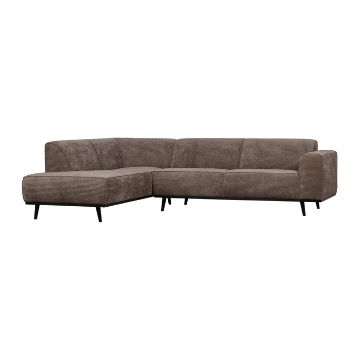 WOOOD Statement Hoekbank Links - Rib - Taupe