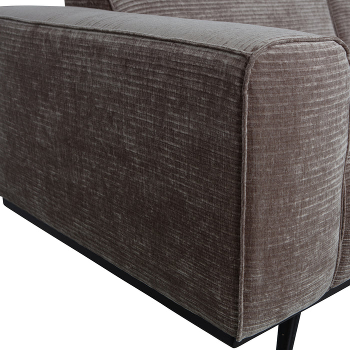 WOOOD Statement Hoekbank Links - Rib - Taupe