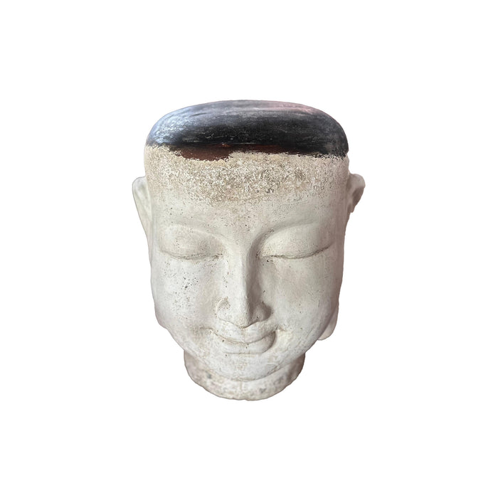 PTMD Makayla White Buddha Shaped GRC Statue