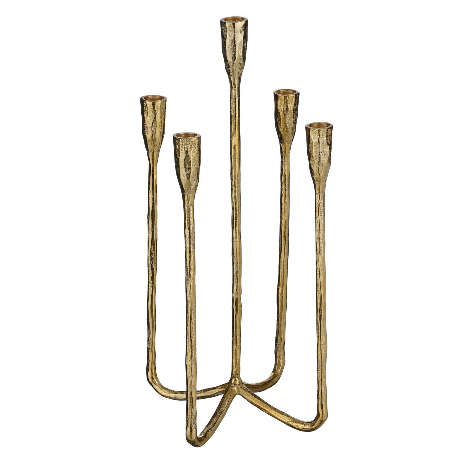 Mica Decorations Kandelaar Christy - 23x22x44 cm - Aluminium - Goud