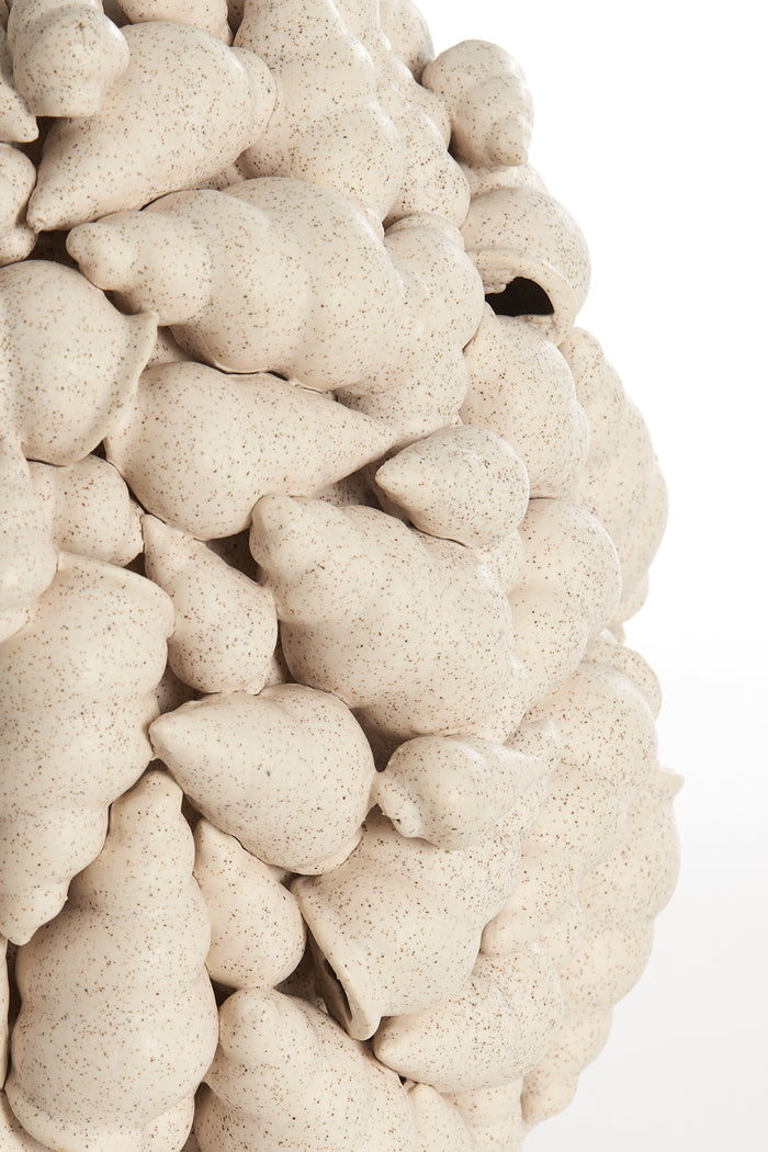 Light & Living - Vaas SHELL - Ø28x30cm - Wit