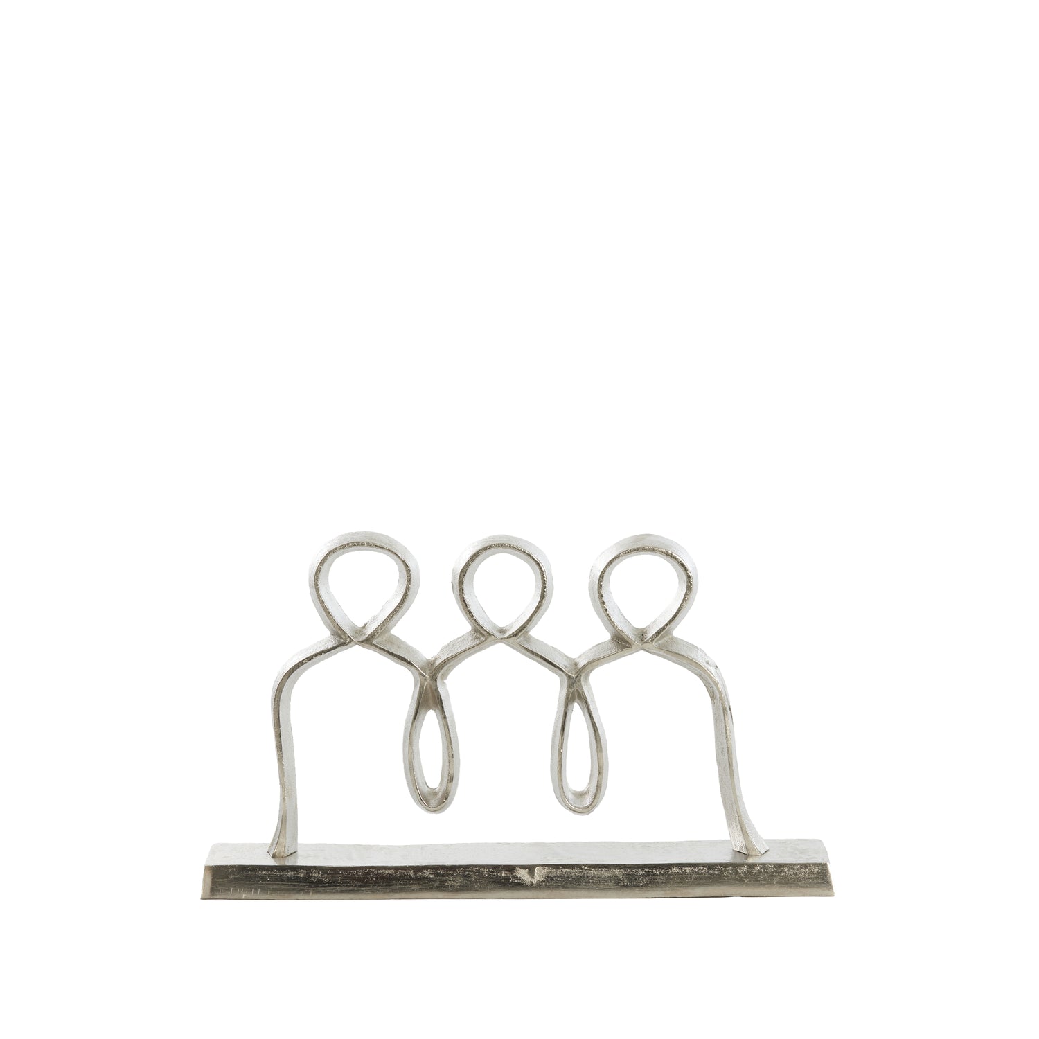 Light&living Ornament op voet 39x8x22 cm PEOPLE ruw nikkel