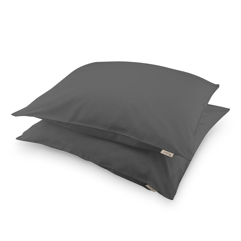 Walra - Kussensloop Crispy Cotton - 2x 80x80 - Antraciet
