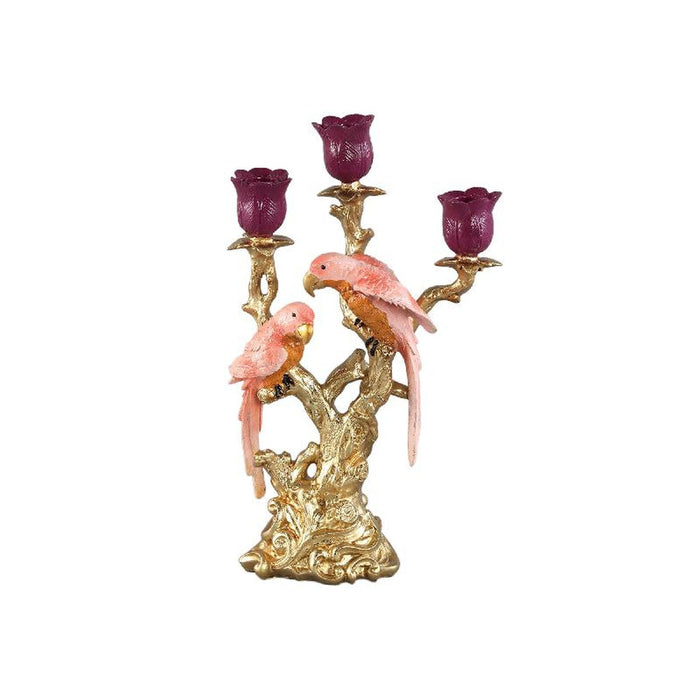 PTMD Kandelaar Marioe - 22x12x37 cm - Parrafin - Roze