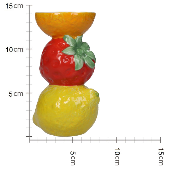 HD Collection Kandelaar Fruits -  - Keramiek - 9x14x8cm (BxHxD)
