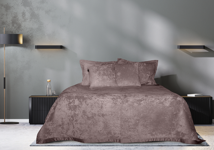 LINNICK Velvet Kussensloop - purple 60x70cm - Set van 2