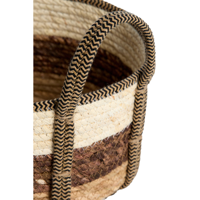 Light & Living - Mand KINSALE - Ø33x23cm - Bruin - Set van 3