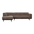 WOOOD Statement Hoekbank Links - Rib - Taupe