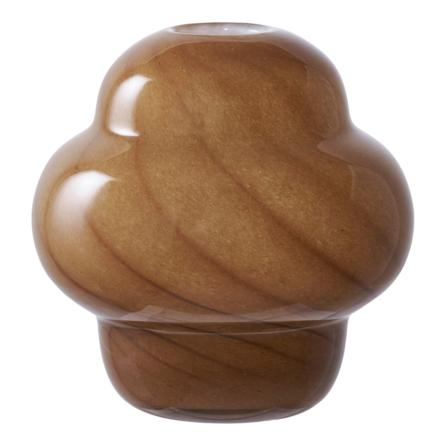 Vase - Vase, glass, brown ø16,5x17 cm