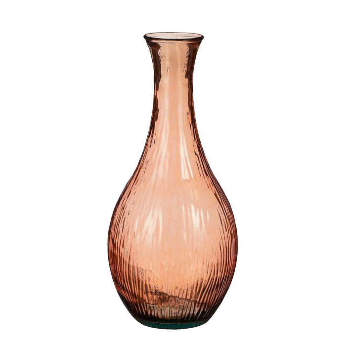 Mica Decorations Vaas Dix - 34x34x75 cm - Gerecycled glas - Oranje