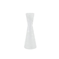 PTMD Corena White Glass Vase Solid Black Double Cone L