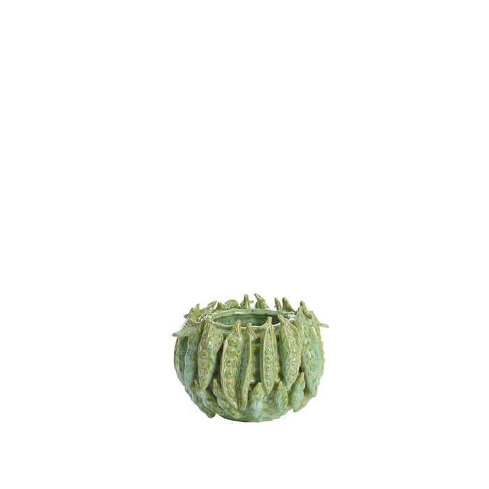 Light&living Vaas deco 23,5x22,5x15 cm FABA keramiek mint groen