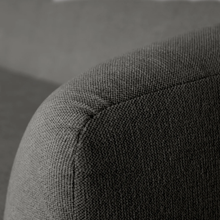 WOOOD Sloping 3-zitsbank - Chenille - Grijs/Zwart Melange