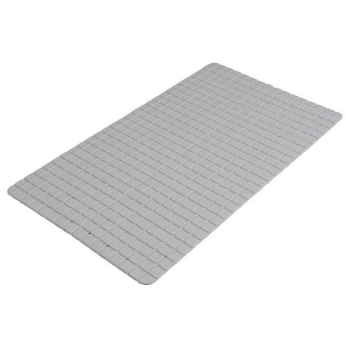 Urban Living Badkamer anti slip mat - rubber - steengrijs - 39x69cm