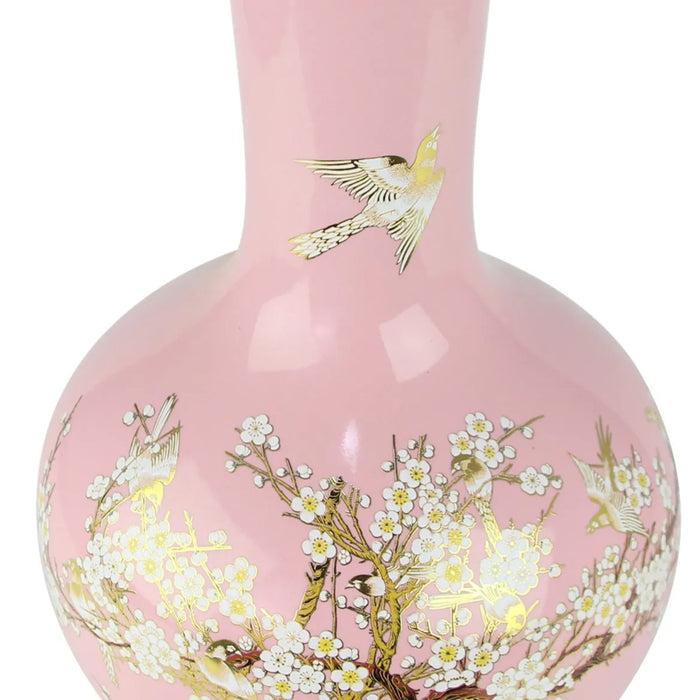 Fine Asianliving Chinese Vaas Roze Bloesems