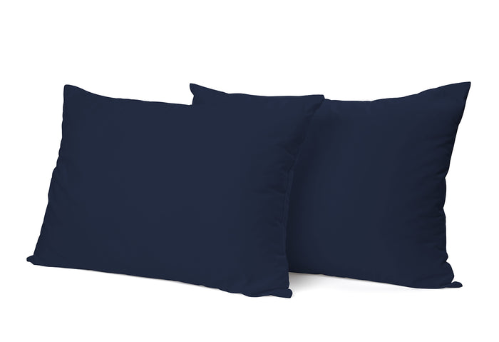 Eleganzzz Kussensloop Hotelsluiting Perkal Katoen donker blauw