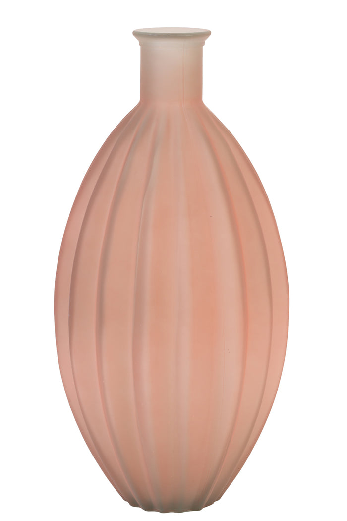 Light & Living Light&living Vaas Ø27x59 cm PALLOCI glas mat koraal