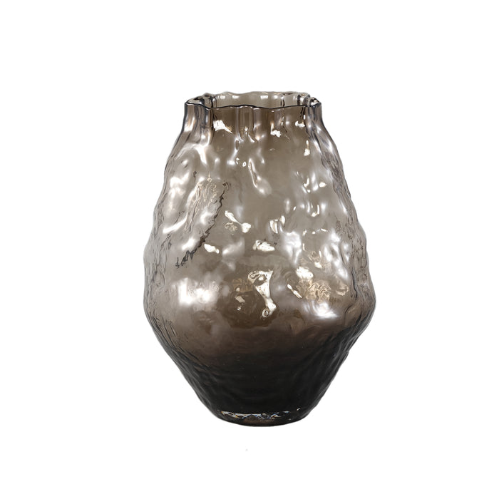 PTMD Narin Brown Irregular Shaped Glass Vase L