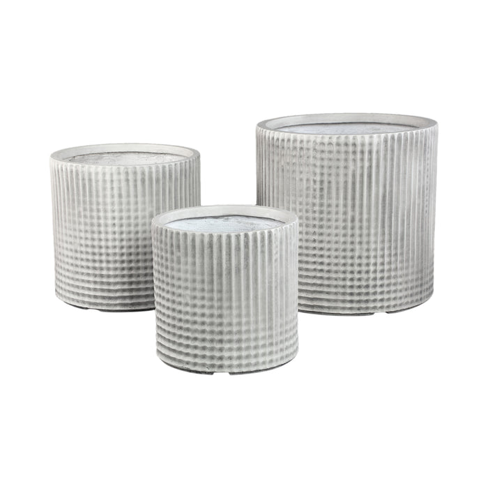 PTMD Paizlie White Round Magnesium Pot Line Pattern SV3