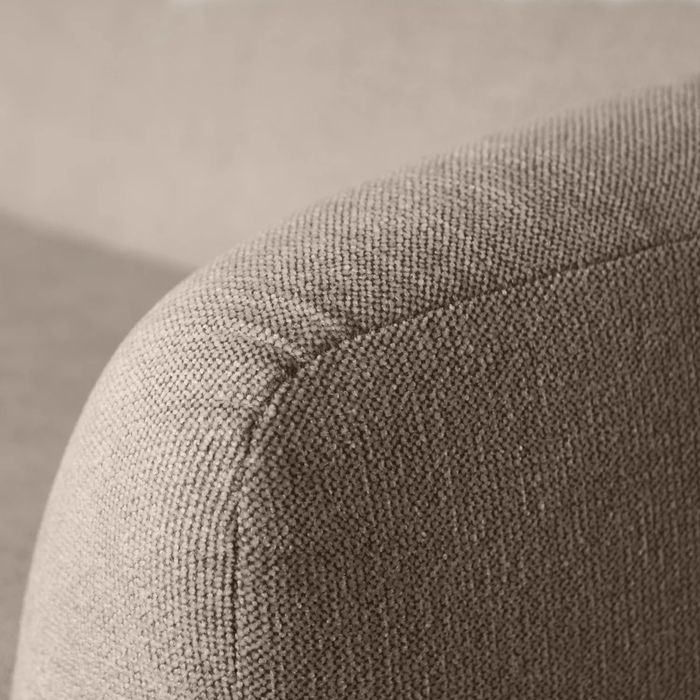 WOOOD Sloping 3-zitsbank - Chenille - Lichtbruin Melange