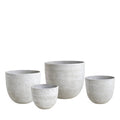 PTMD Jay-Lo White GRC Pot Bombey Set Of 4