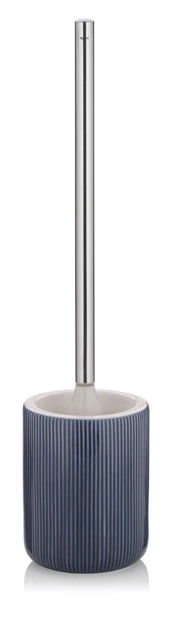 Toiletborstel met Houder, Keramiek, Rook Blauw - Kela | Ava