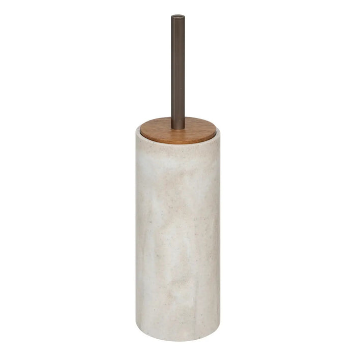 5Five Toiletborstel Como Marble - in houder - kunststeen - wit