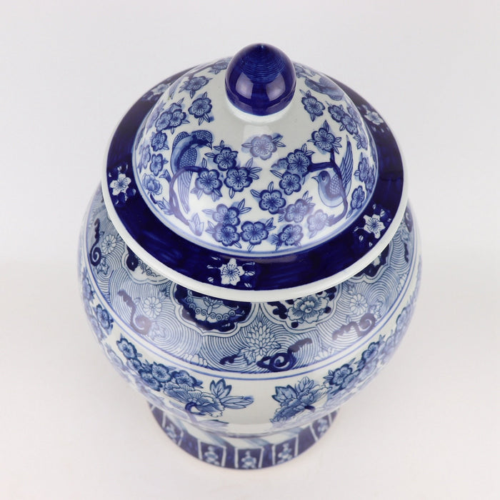 Fine Asianliving Chinese Gemberpot Blauw Wit