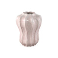 PTMD Hamish Pink Ceramic Round Wavy Shaped Vase L