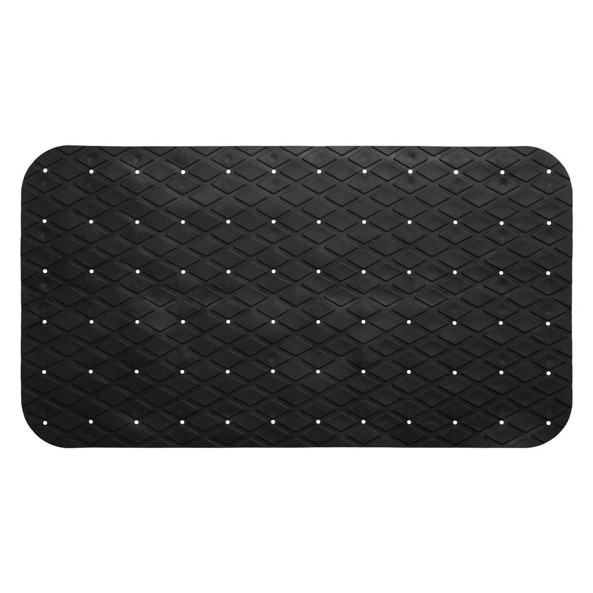 5Five Badkamer anti slip mat - rubber - zwart - 70 x 35 cm