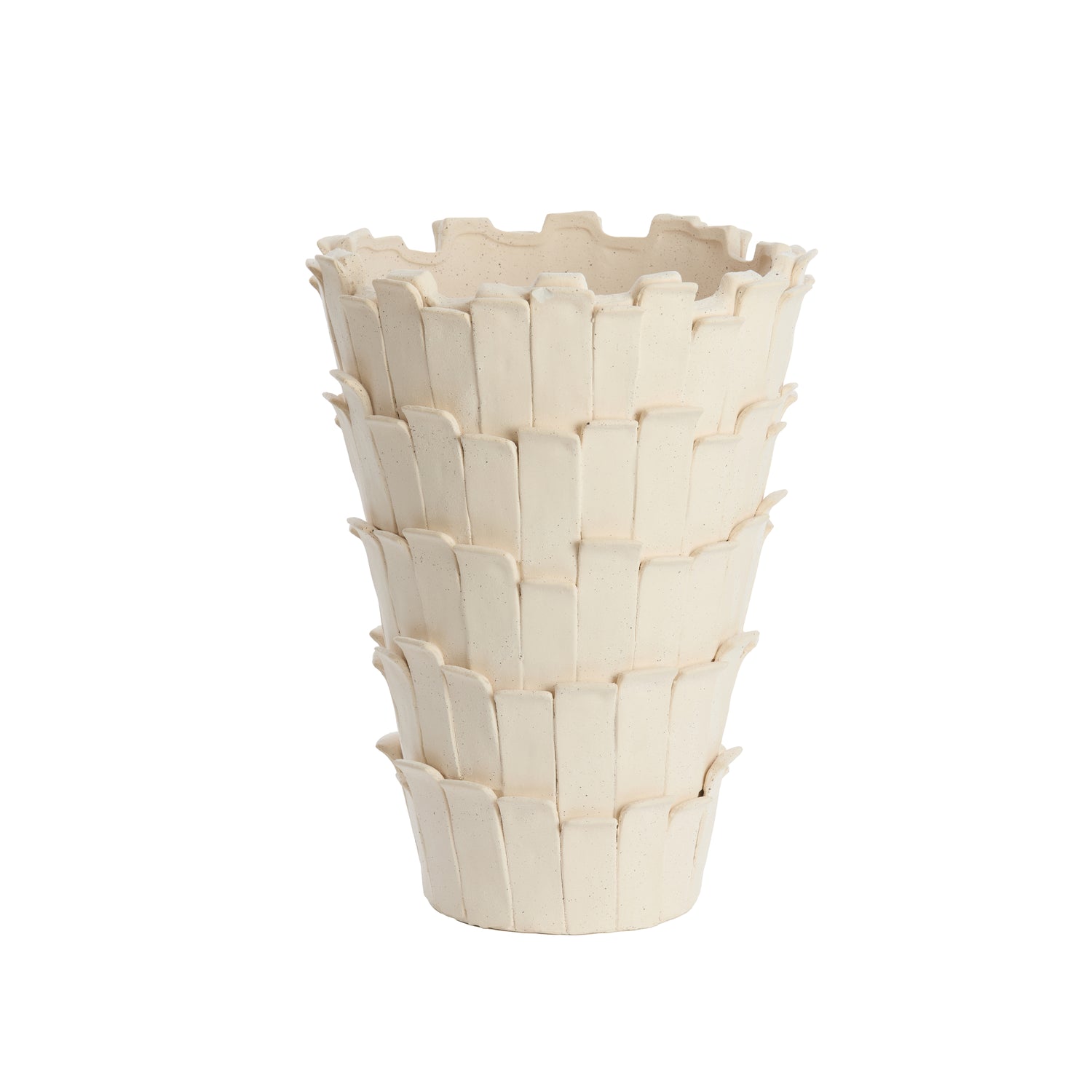 Light&living Vaas deco Ø33x43 cm BANYA keramiek mat crème