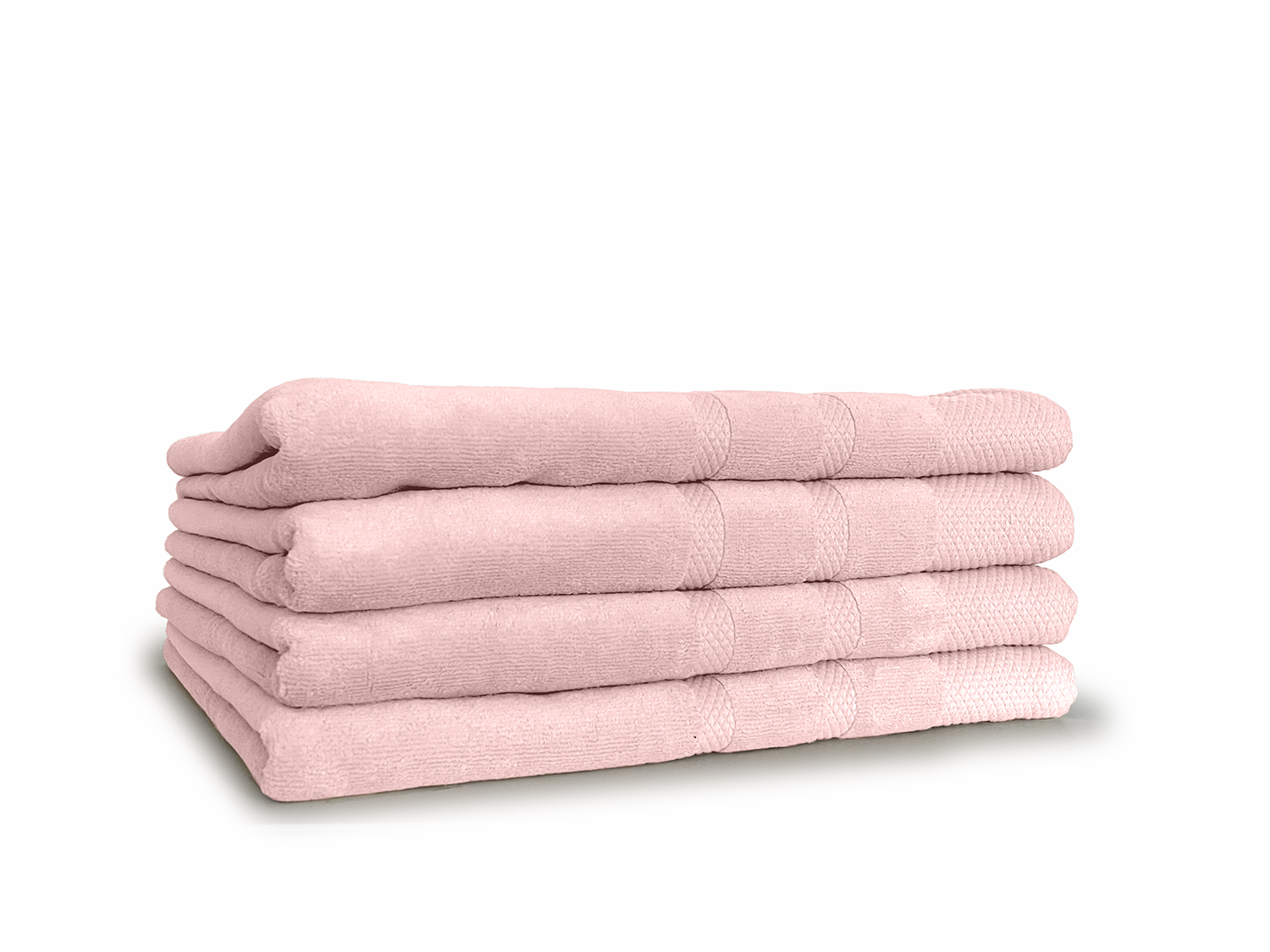 LINNICKVelours Badlaken  Katoen 70x140cm - light pink - Set van 4