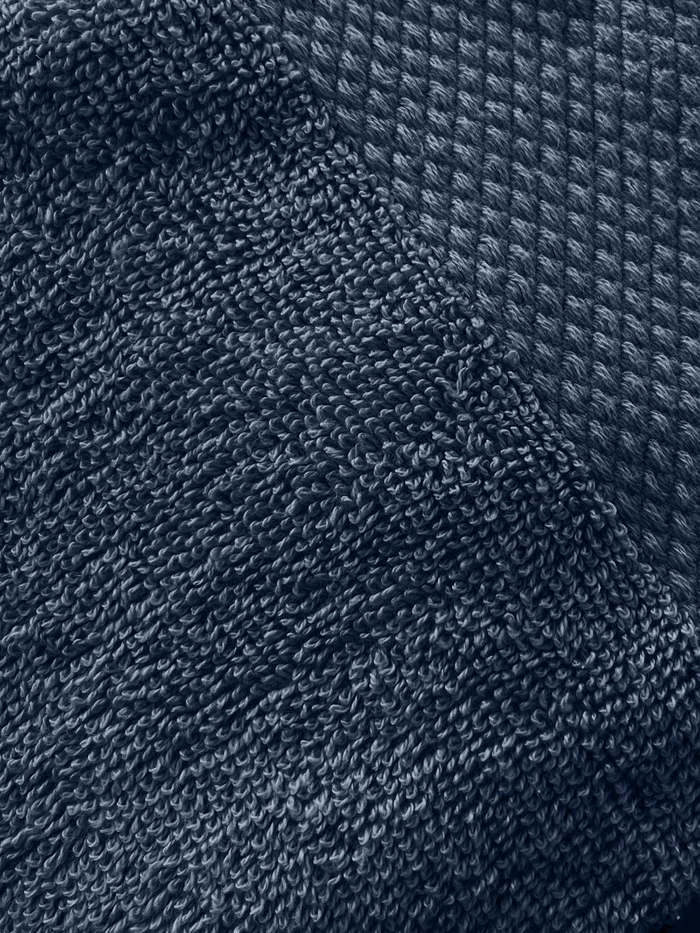 LINNICK Diamond Badstof Handdoek 50x100cm - denim - set van 6