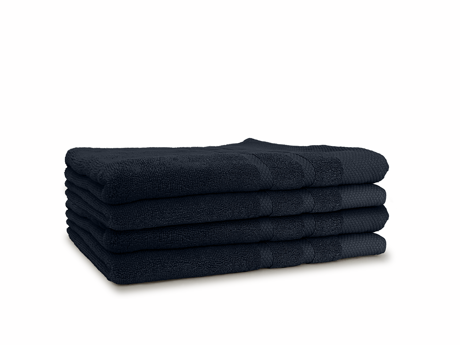 LINNICKBadstof Badlaken  Katoen 70x140cm - black - set van 4