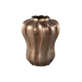 PTMD Hamish Bronze Ceramic Round Wavy Shaped Vase L