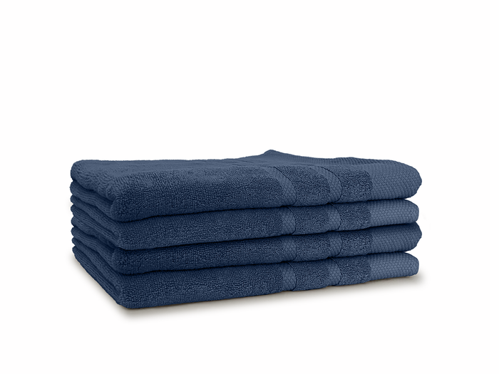 LINNICKBadstof Badlaken  Katoen 70x140cm - ocean blue - set van 4