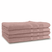 LINNICKBadstof Badlaken  Katoen 70x140cm - rose - set van 4