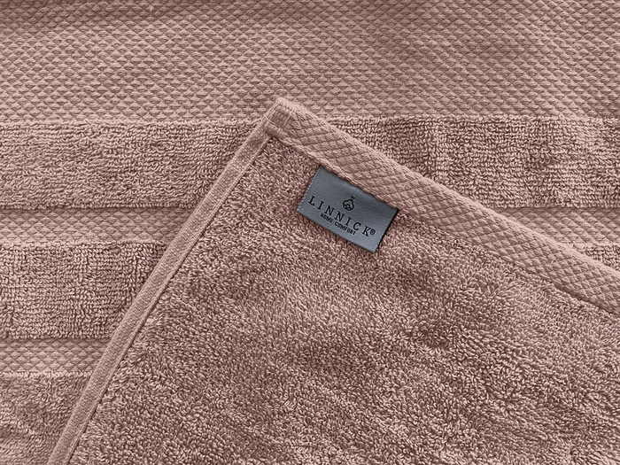 LINNICKBadstof Badlaken  Katoen 70x140cm - rose - set van 4