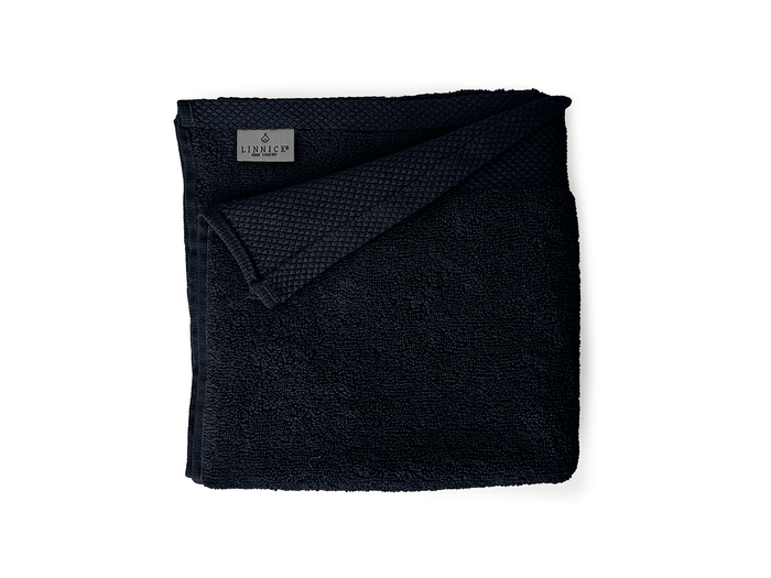 LINNICK Diamond Badstof Handdoek 50x100cm - black - set van 10