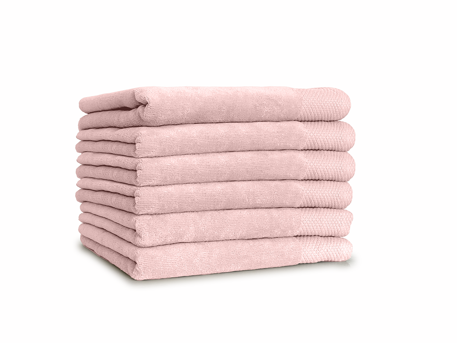 LINNICKVelours Handdoek  Katoen 50x100cm - light pink - Set van 10